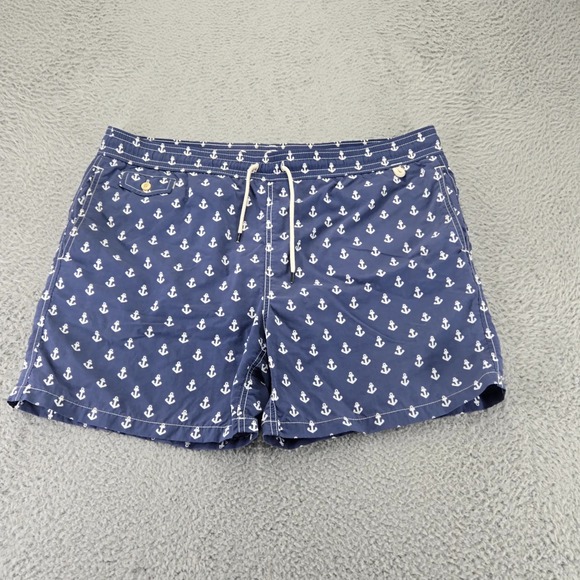 Polo Ralph Lauren Shorts‎ Mens XL Blue Anchor All Over Print Swim Trunks Summer - Picture 1 of 15